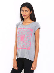 Levis Women Grey Melange T-shirt
