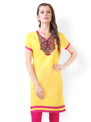 Libas Women Yellow Kurta