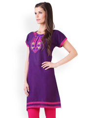 Libas Women Purple Kurta