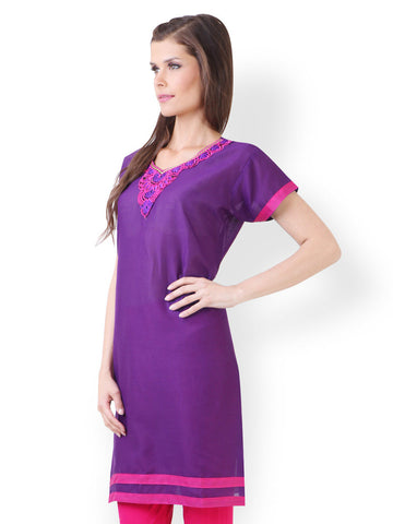 Libas Women Purple Kurta