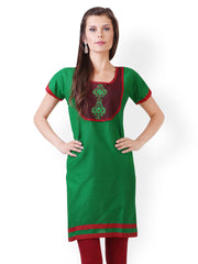 Libas Women Green Kurta