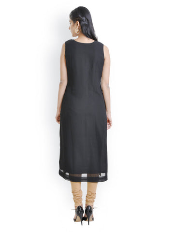 Libas Women Black Georgette Kurta