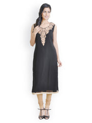 Libas Women Black Georgette Kurta