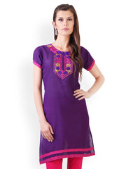 Libas Women Purple Kurta