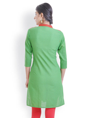 Libas Women Green Printed Kurta