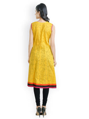 Libas Women Yellow Embroidered Kurta