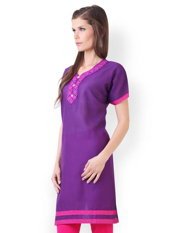 Libas Women Purple Kurta