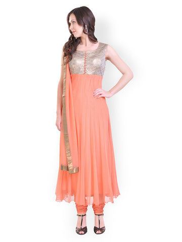 Libas Orange Salwar Kurta with Dupatta