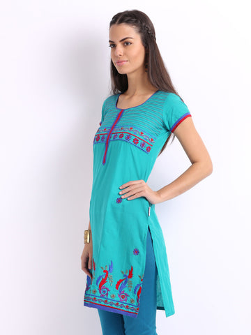 Lovely Lady Blue Embroidered Kurta