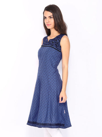 Lovely Lady Blue Printed Kurta