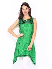 Lovely Lady Green Printed Kurta