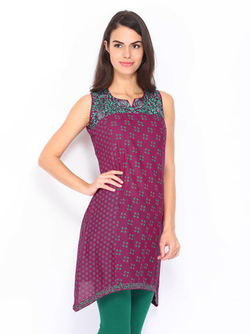 Lovely Lady Magenta Printed Kurta