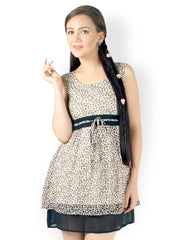 Magnetic Designs Brown Leopard Print Fit &amp; Flare Dress