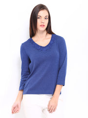Maine by Debenhams Women Navy Melange Top