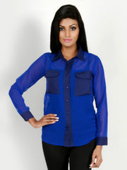 Martini Women Blue Shirt