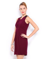 Mast &amp; Harbor Burgundy Tailored Dress