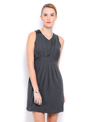 Mast &amp; Harbour Dark Grey Isabel Tailored Dress
