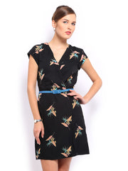 Mast &amp; Harbour Black Printed Tailored Dress