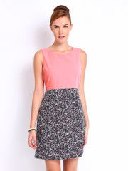 Mast &amp; Harbour Pink &amp; Black Ashley Tailored Dress