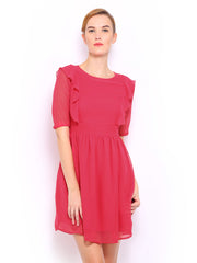 Mast &amp; Harbour Fuchsia Pink Karina Tailored Dress