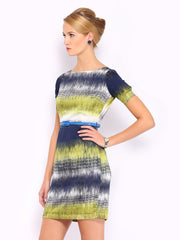 Mast &amp; Harbour Navy &amp; Green Tailored Dress