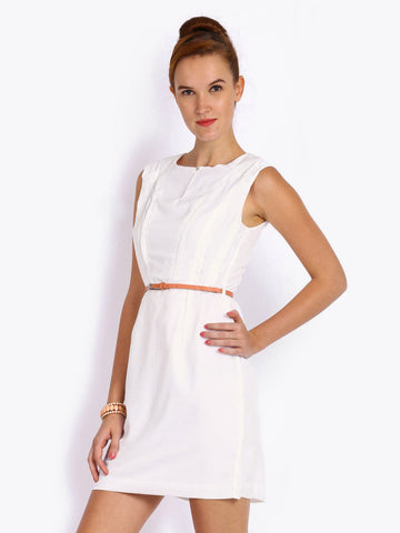 Mast &amp; Harbour White Tailored Dress