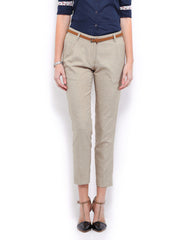 Mast &amp; Harbour Women Beige Sophie Trousers