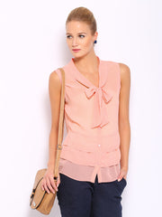Mast &amp; Harbour Women Coral Pink Top