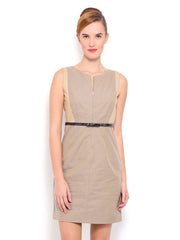 Mast &amp; Harbour Beige Printed Tailored Dress
