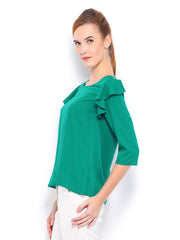 Mast &amp; Harbour Women Green Amelie Top
