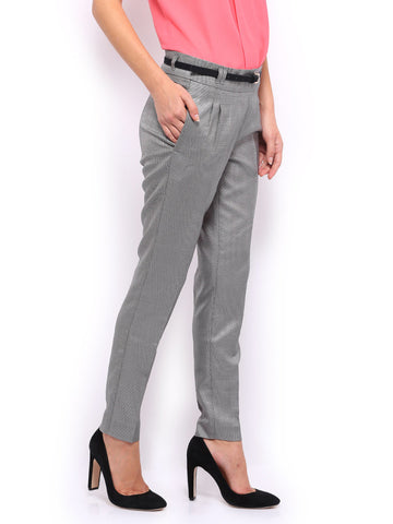 Mast &amp; Harbour Women Grey Formal Trousers