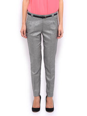 Mast &amp; Harbour Women Grey Formal Trousers