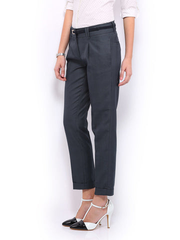 Mast &amp; Harbour Women Charcoal Grey Marina Trousers