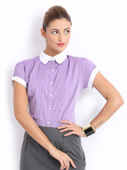 Mast &amp; Harbour Women Lavender Shirt