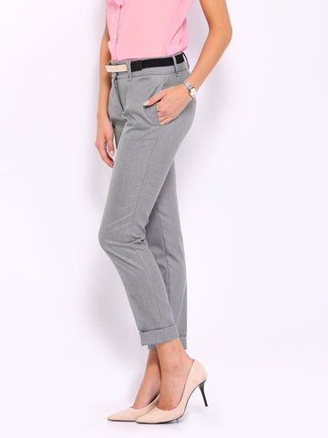 Mast &amp; Harbour Women Light Grey Marina Trousers