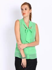 Mast &amp; Harbour Women Mint Green Amber Top