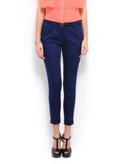 Mast &amp; Harbour Women Navy Sally Trousers
