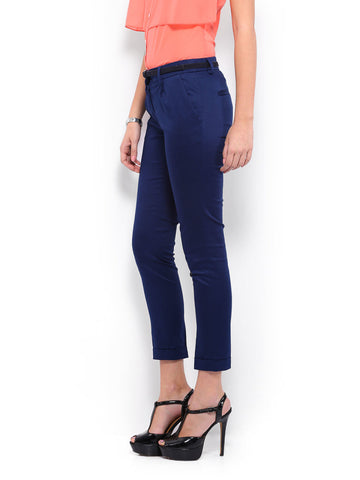 Mast &amp; Harbour Women Navy Sally Trousers