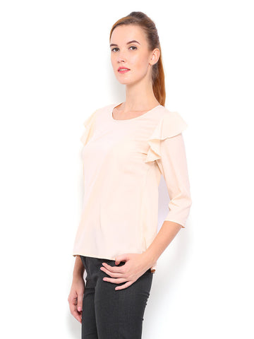 Mast &amp; Harbour Women Nude Coloured Amelie Top