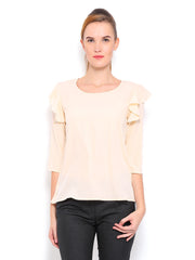 Mast &amp; Harbour Women Nude Coloured Amelie Top