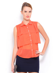 Mast &amp; Harbour Women Orange Top