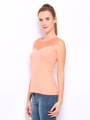 Mast &amp; Harbour Women Peach Coloured Marilyn Top