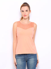 Mast &amp; Harbour Women Peach Coloured Marilyn Top
