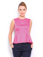 Mast &amp; Harbour Women Pink Peplum Top