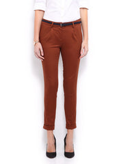Mast &amp; Harbour Women Rust Brown Sally Trousers