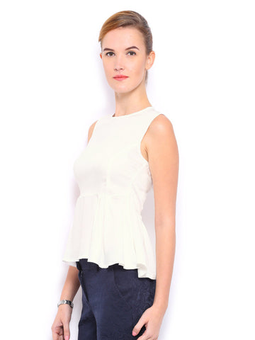Mast &amp; Harbour Women White Paige Top