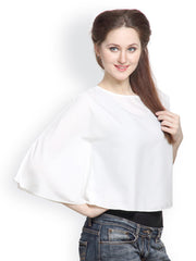 Maysa Women Off-White Crop Top
