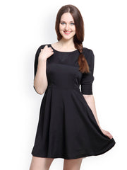 Maysa Black Fit &amp; Flare Dress