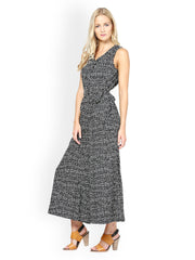 Meira Women Black and White Printed Jumpsuit