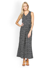 Meira Women Black and White Printed Jumpsuit